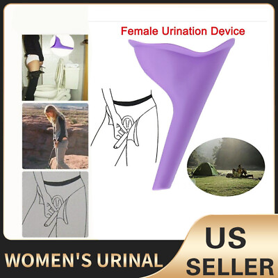 #ad Portable Female Woman Ladies She Urinal Urine Wee Funnel Camping Travel Loo $5.48