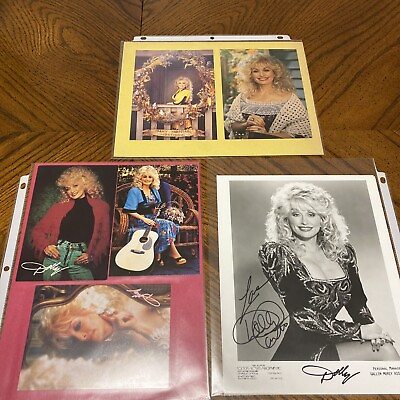 #ad Dolly Parton Photo And Postcard Lot One Is Auctographed See All Pics $49.99