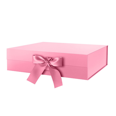 Pink Gift Box W Magnetic Lid for Gift Large Gift Box with Ribbon Gift Packaging $26.78