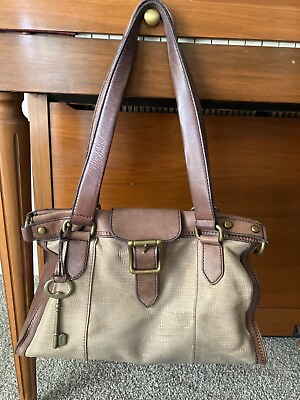 #ad Fossil Vintage Reissue Beautiful Brown Leather Suede Slouchy Shoulder Bag $38.00
