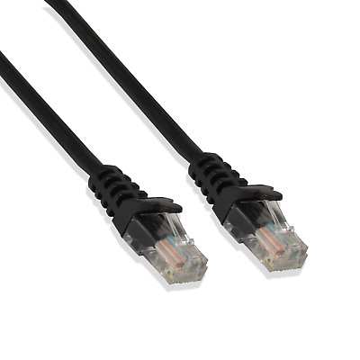 #ad 1FT Cat5e UTP Ethernet Network Patch Cable RJ45 Lan Wire Black 25 Pack $17.10
