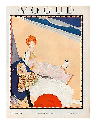 #ad Vogue Paris Magazine Reprint Jul 1923 V 4.24 Art Deco Fashion Drawings 1920#x27;s $19.95