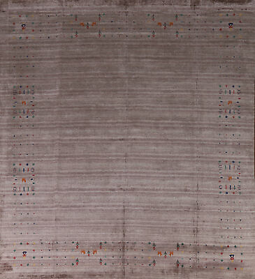 #ad High quality Brown Living Room Rug Wool Handmade Gabbeh Square 8x8 ft $578.71