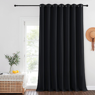 #ad Blackout Patio Curtain Extra Wide And Long W100 X L120 Grommet Top Solid Panels $47.71
