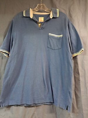 #ad Merona Men#x27;s Size LT Blue Ultimate Polo Short Sleeve Shirt $11.79