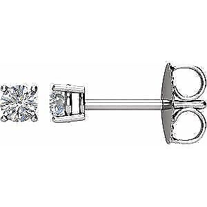 #ad Gift for Mothers 14K White Gold 1 10 CTW Natural Diamond Stud Earrings 0.37g $244.00