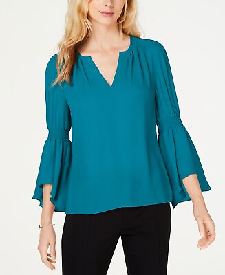#ad INC International Concepts I.N.C. Petite Smocked Bell Sleeve Top $42.68