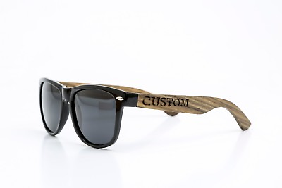 Custom Engraved Polarized Wooden Sunglasses Wood Glasses Personalized Groomsmen $20.00