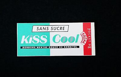 #ad Autocollant sticker Kiss Cool sans sucre bonbons menthe douce au sorbitol EUR 5.85