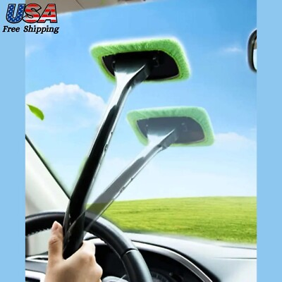 #ad 1pcs Car Windshield Cleaner with Long Hand Auto Wiper Cleaner Glass Window Brush $4.39