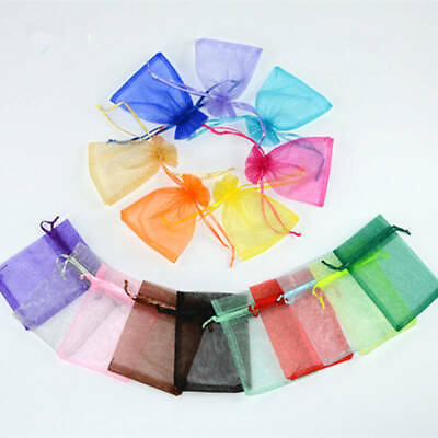 10 30PC Organza Drawstring Bags Jewelry Packaging Bag Candy Wedding Gift Pouches C $3.41