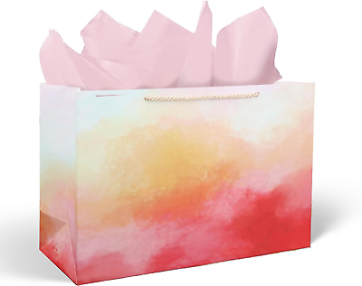 #ad 13quot; Large Birthday Gift Bag with Handle and Tissue Paper for Birthday Bridal Sho $12.12