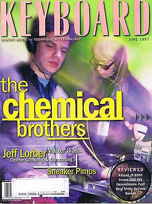 #ad Roland JP 8000 Korg Trinity Pro Jeff Lobber Class in 1997 Keyboard Magazine $10.95