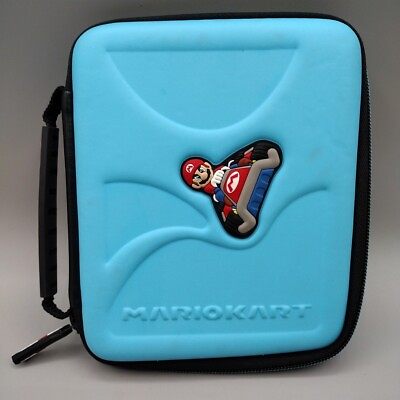 #ad Blue Mario Kart Nintendo 3DS Carrying Case Travel Bag 2DS 3DS XL Official $19.99