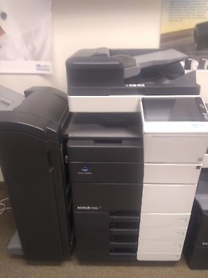 #ad Konica Minolta Bizhub C458 Color Copier Printer Scanner SORTER STAPLER $3400.00