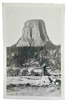 #ad Devils Tower National Monument Real Photo Postcard. RPPC $11.99