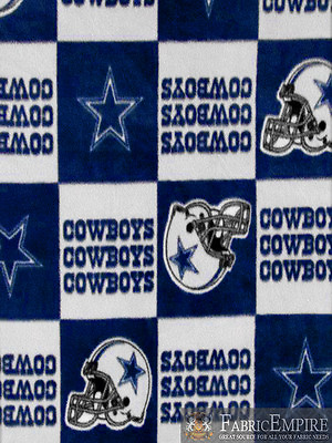 #ad NFL Dallas Cowboys Block Edition Licensed Fleece Fabric 58 Wide SOLD BTY $17.90