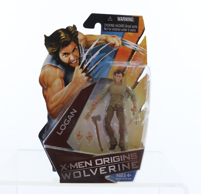 #ad X Men Origins Wolverine Logan Movie 3.75 Action Figure Marvel Hasbro 2009 NIP $49.95