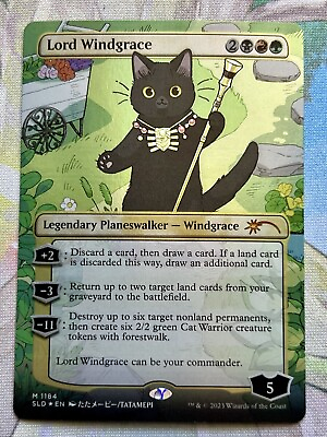 #ad MTG Lord Windgrace FOIL Near Mint Secret Lair Magic Card Look at the Kitties $69.99