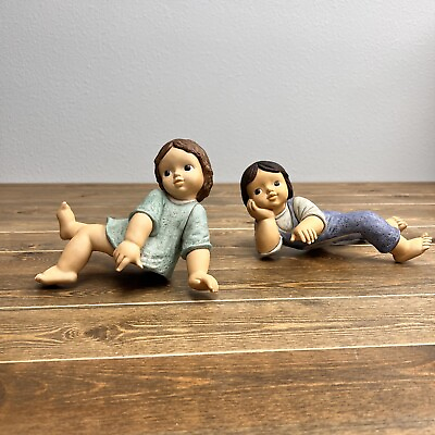 #ad Goebel Signed Limpke Nina And Marco Boy And Girl figurine Home Decor Vintage $104.98