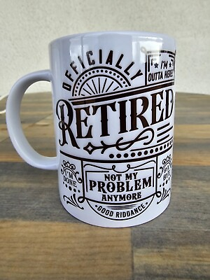 #ad #ad Officially Retired Coffee Tea Mug Cup 15oz Retirement Gift W Gift box Retirement $14.36