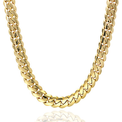 #ad Solid 14K Yellow Gold 11mm Miami Cuban Chain Necklace 18quot; 28quot; $13834.33