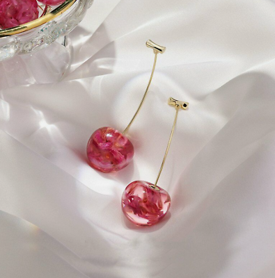 #ad New Fashion Geometric Women Drop Earrings Sweet Cherry Long Earrings Jewellery $8.96
