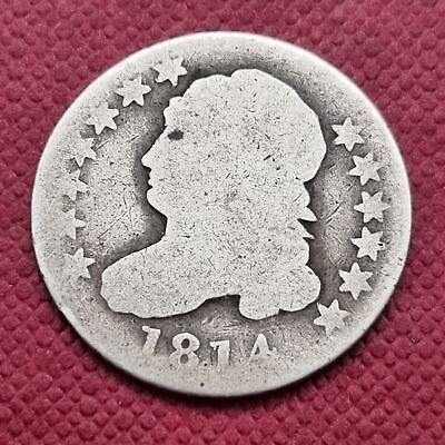 #ad 1814 Capped Bust Dime 10c Circulated #49214 $49.99