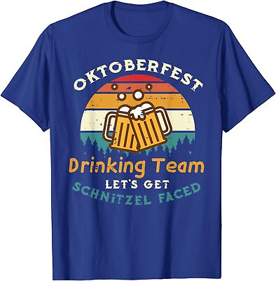 #ad Oktoberfest Team Lets Get Schnitzel Faced Beer Gift Unisex T Shirt $19.99