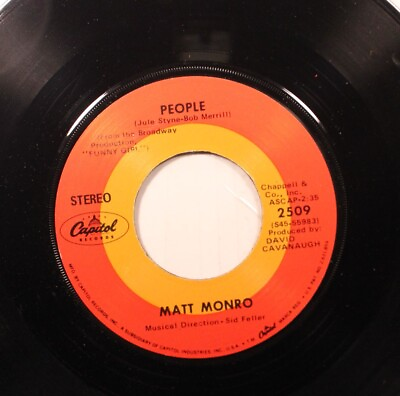 #ad Pop Nm 45 Matt Monro People The Southern Star On Capitol Records $5.00