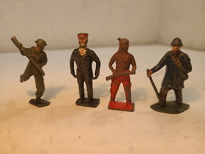 #ad Vintage Timpo toys Cast Iron figures 1950s collection of 4 collectible retro #Q GBP 30.00