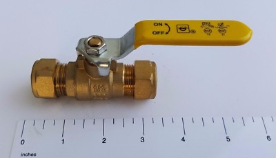 #ad 1 PIECE 1 2quot; COMPRESSION BALL VALVE LEAD FREE BRASS 600 PSI WOG FULL PORT $9.99