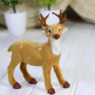#ad Christmas Reindeer Elk Deer Figurine Ornament Home Decor Toy Gift $9.02