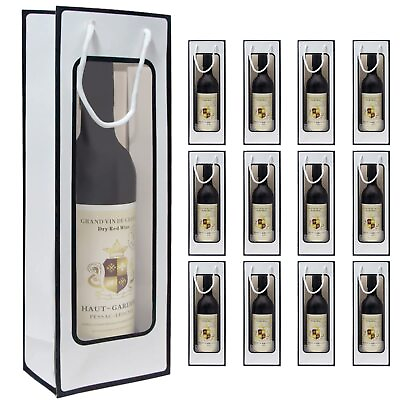 #ad #ad 12 Pcs Wine Gift Bags for Wine Bottles Reusable Clear Window Wine Bottle Bags... $27.93