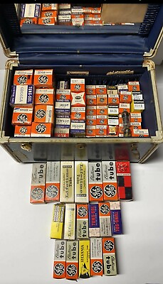 #ad Over 60 Electronic Tubes In Boxes Plus 2 Without Boxes Lot $229.99