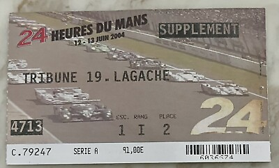 #ad 🏴󠁧󠁢󠁳󠁣󠁴󠁿Colin McRae 2004 Le Mans 24hr Debut Race Pass Ticket AU $150.00