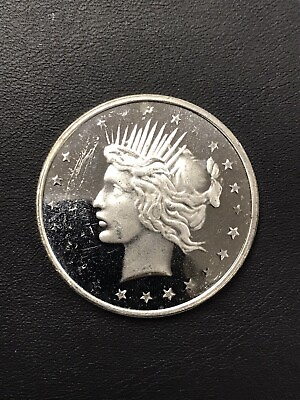 #ad Lady Liberty Round Silver Trade Unit 1 ozt .999 Fine Silver 31.1 Grams $39.00