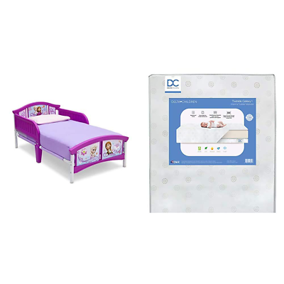 Toddler Bed Plastic with Mattress Disney Frozen for Children#x27;s Room Little Girls $172.45