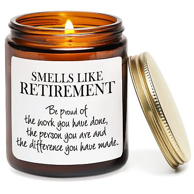 #ad #ad Retirement Funny Scented Candles Gift Happy Retirement for Men Women Going Aw $21.25