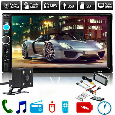 #ad 7inch HD 2Din Touch Screen Car Stereo MP5 Player Radio Android IOS USB TFCamera $56.99