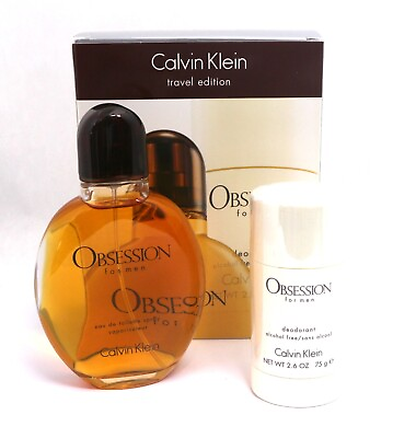 #ad Calvin Klein Obsession for Men Set 0.4 oz EDT Spray and 2.6 oz Deodorant $49.99
