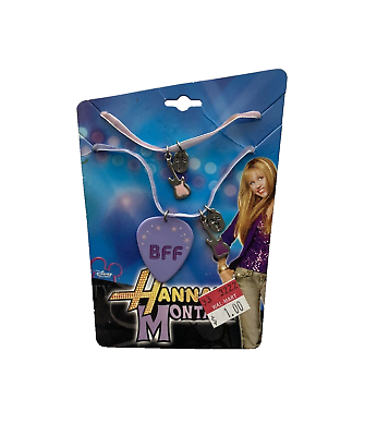 #ad Disney Hannah Montana BFF amp; Guitar Choker Necklace $6.99