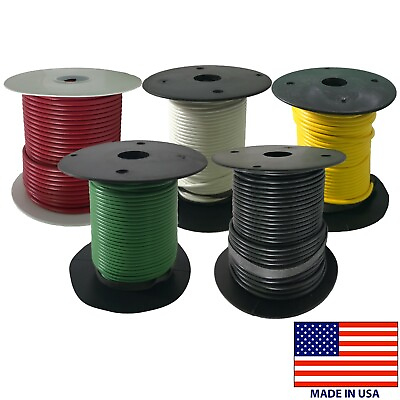 #ad Marine Primary Tinned Copper Wire 16 Gauge 25 100 amp; 500 FT Lot 14 Colors USA $123.73