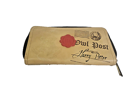#ad Harry Potter Zipper Wallet Beige Owl Post $9.99