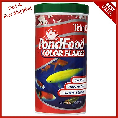 #ad Tetra Pond Food Flaked Color Fish Food 6 Ounce 1 Liter 77021 $8.29