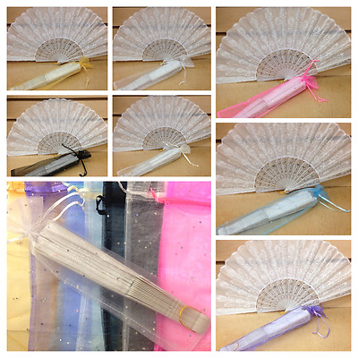 24pc Sparkle Organza Bags FANS NOT INCLUDED for Hand Fan BAGS ONLY BAGS $10.00