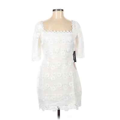 #ad Lulus Story of Love White Lace Square Neck Bodycon Bridal Dress $59.99