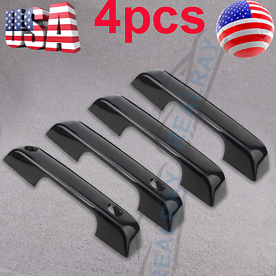 #ad Set of 4 Exterior Door Handle Deocr Cover Trim with Tape For Ford F150 2021 2022 $26.99