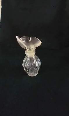 #ad Lalique Clear Art Glass Dove Stopper Emptied Perfume Bottle Small France Marked $30.00