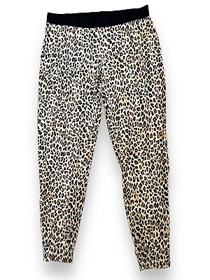 #ad Juicy Couture Sleepwear Joggers Women#x27;s Small Animal Print Leopard Knit Pants $19.99